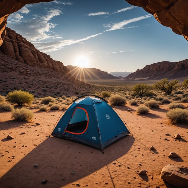 Comment choisir une tente pour un camping en région de plaine aride sans ombre?